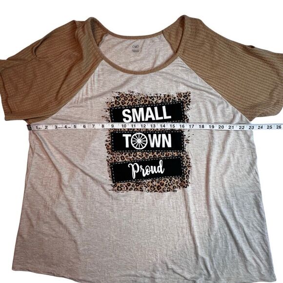 Cato Top Womens 18/20 Leopard Print Cold Shoulder Small Town Proud Casual Blouse - Picture 4 of 9